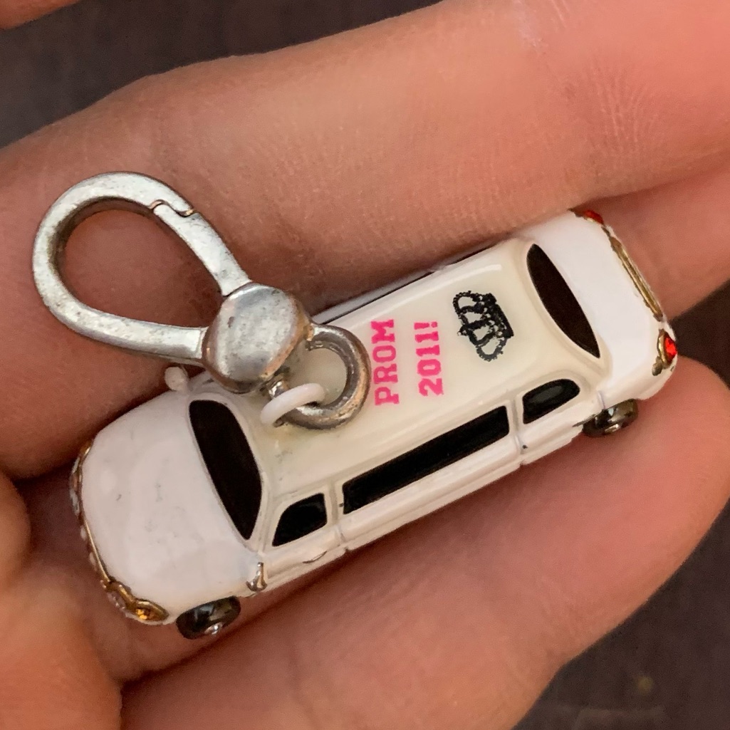Retired Juicy Couture Prom Limo From 2011 With Silver Tone Lobster Clasp Charm